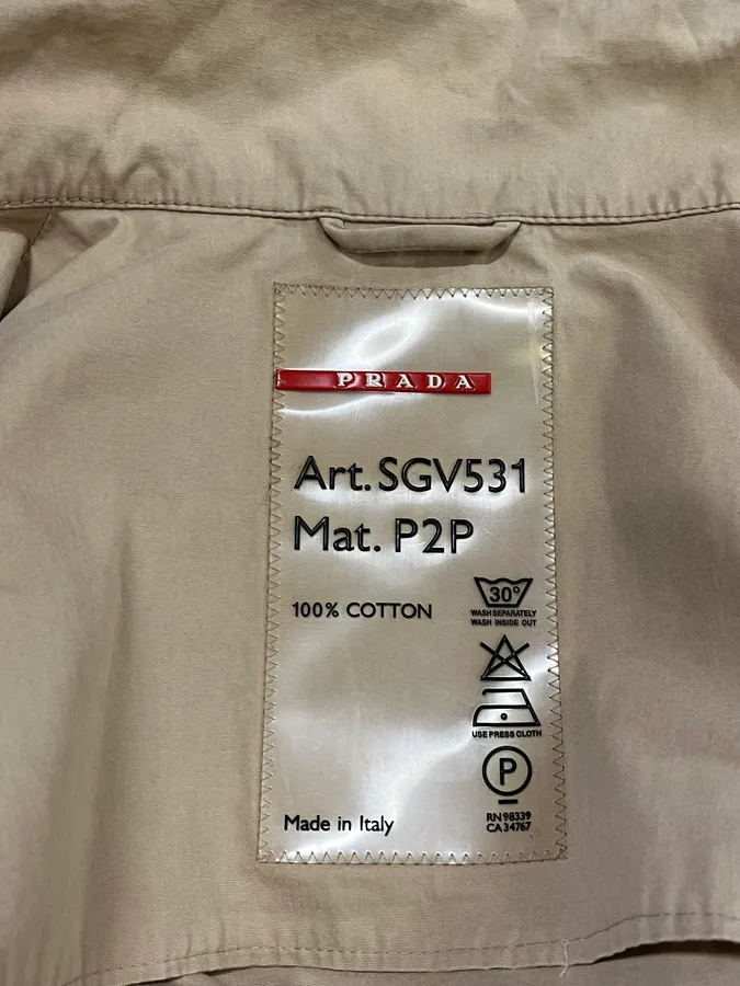 2000 Prada Asymmetrical Zip Contemporary Beige Jacket - Image 14