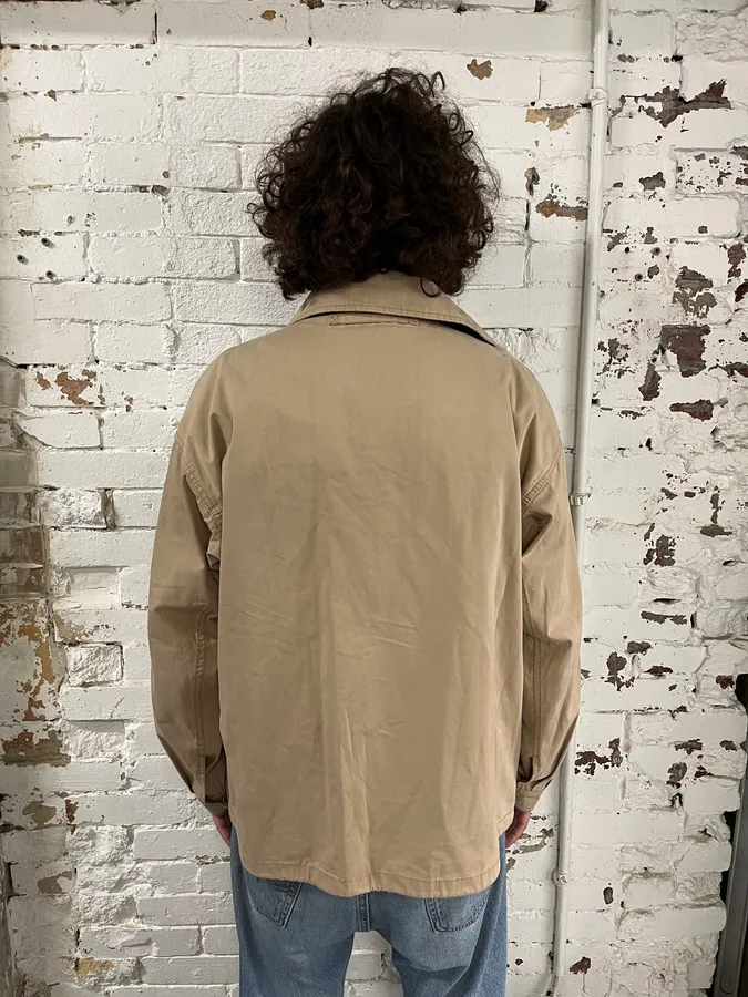 2000 Prada Asymmetrical Zip Contemporary Beige Jacket - Image 4