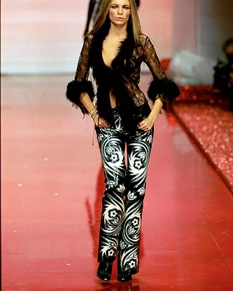 FW99 Roberto Cavalli Sample Leather Mysterium Pants (S/M) - Image 2
