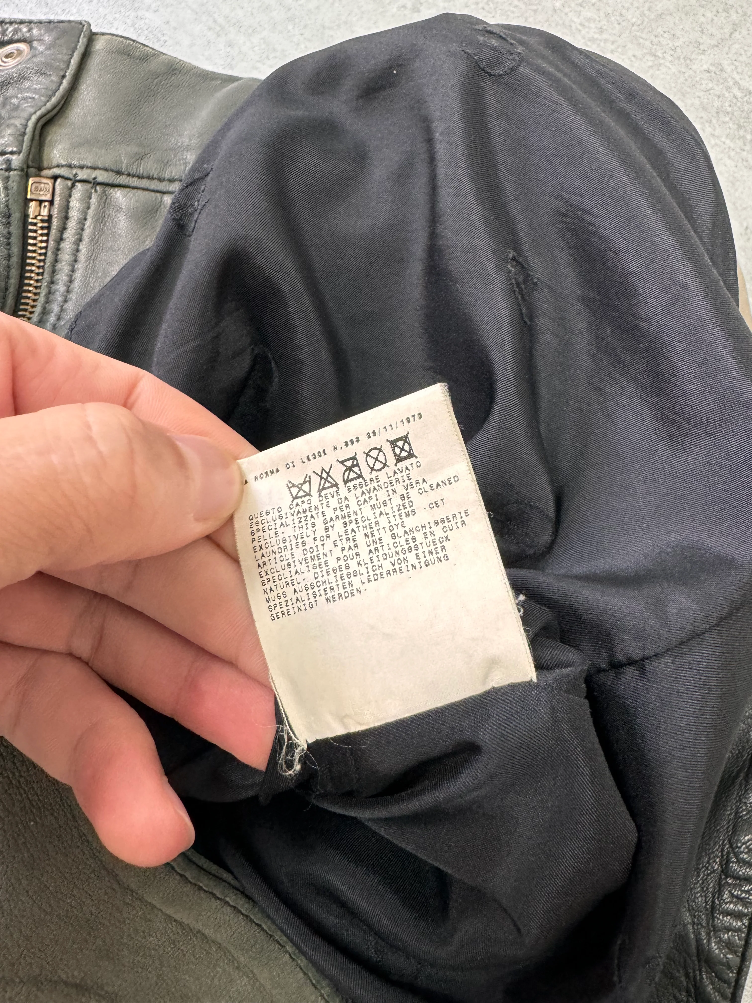 2000s Just Cavalli Biker Faded Leather Jacket (L) - Image 20