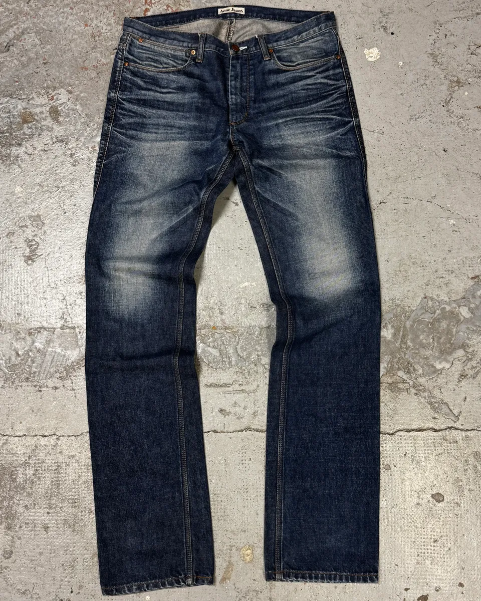 2000s Acne Studios Blue Faded Denim Jeans