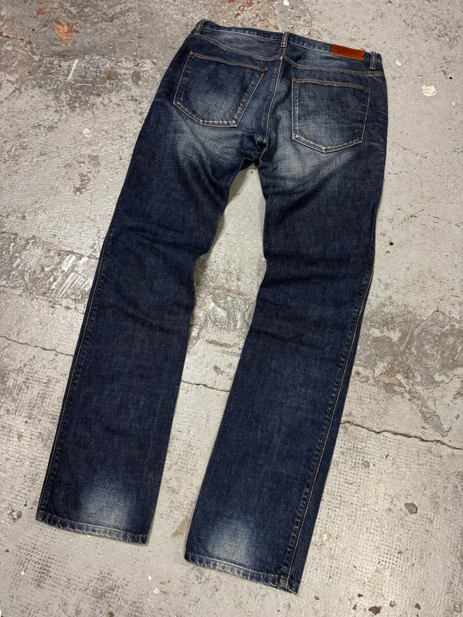 2000s Acne Studios Blue Faded Denim Jeans - Image 6