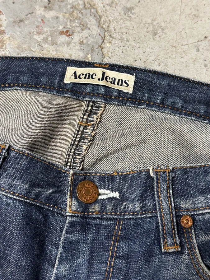 2000s Acne Studios Blue Faded Denim Jeans - Image 8