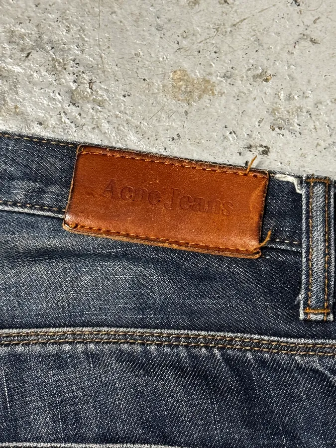 2000s Acne Studios Blue Faded Denim Jeans - Image 9