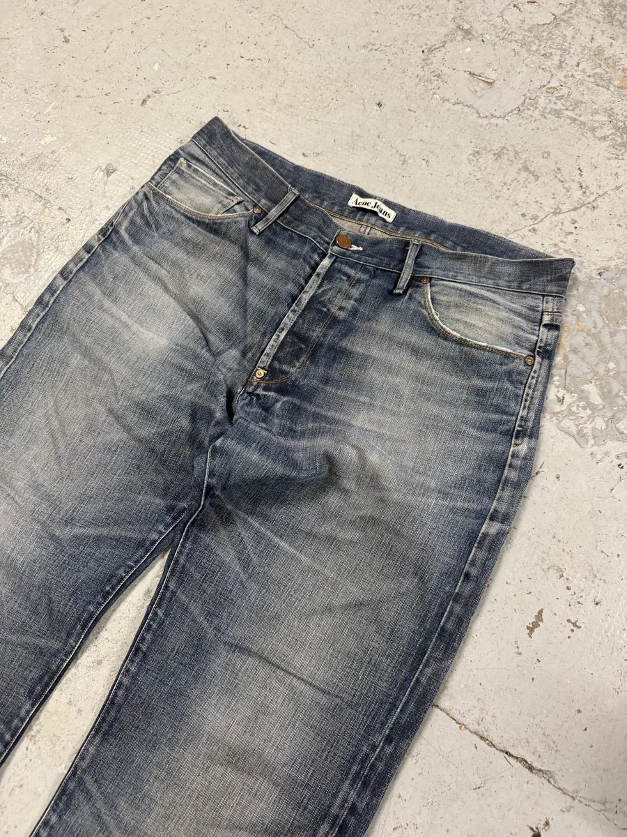 2000s Acne Studios Blue Large Denim Jeans - Image 6