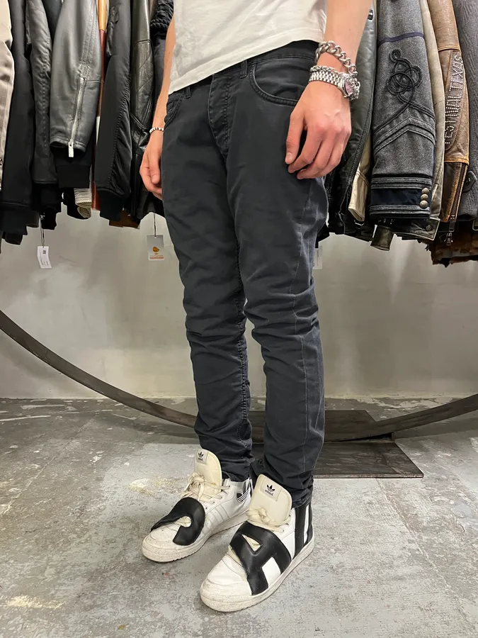 2000s Acne Studios Slim Faded Black Jeans - Image 3
