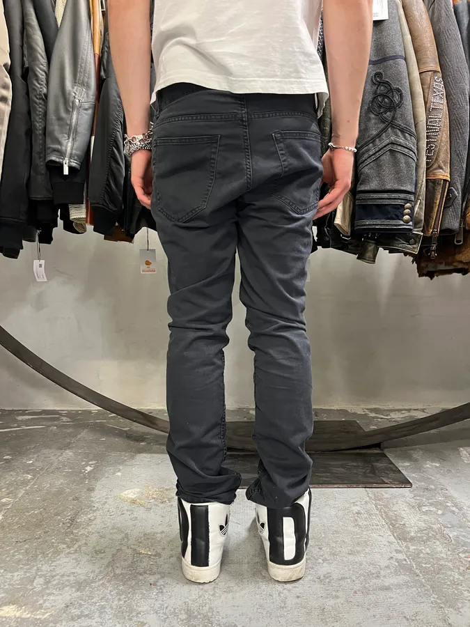 2000s Acne Studios Slim Faded Black Jeans - Image 4