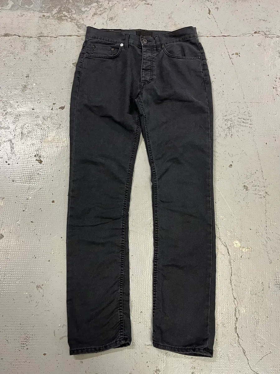 2000s Acne Studios Slim Faded Black Jeans - Image 5
