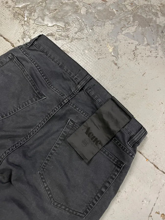 2000s Acne Studios Slim Faded Black Jeans - Image 9