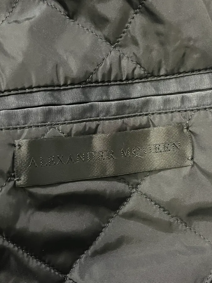 2000s Alexander McQueen Signature Navy Bomber Jacket - Image 10