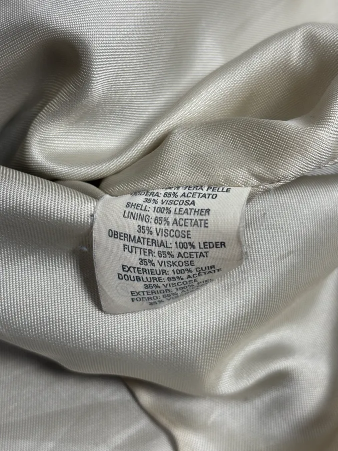 2000s Archive Eroded Marble Effect Leather Jacket - Image 9