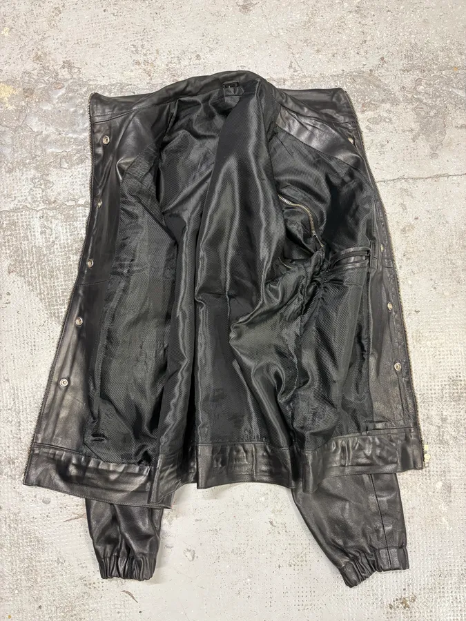 2000s Archive Multi Zips with Detachable Arms Black Biker Jacket - Image 8