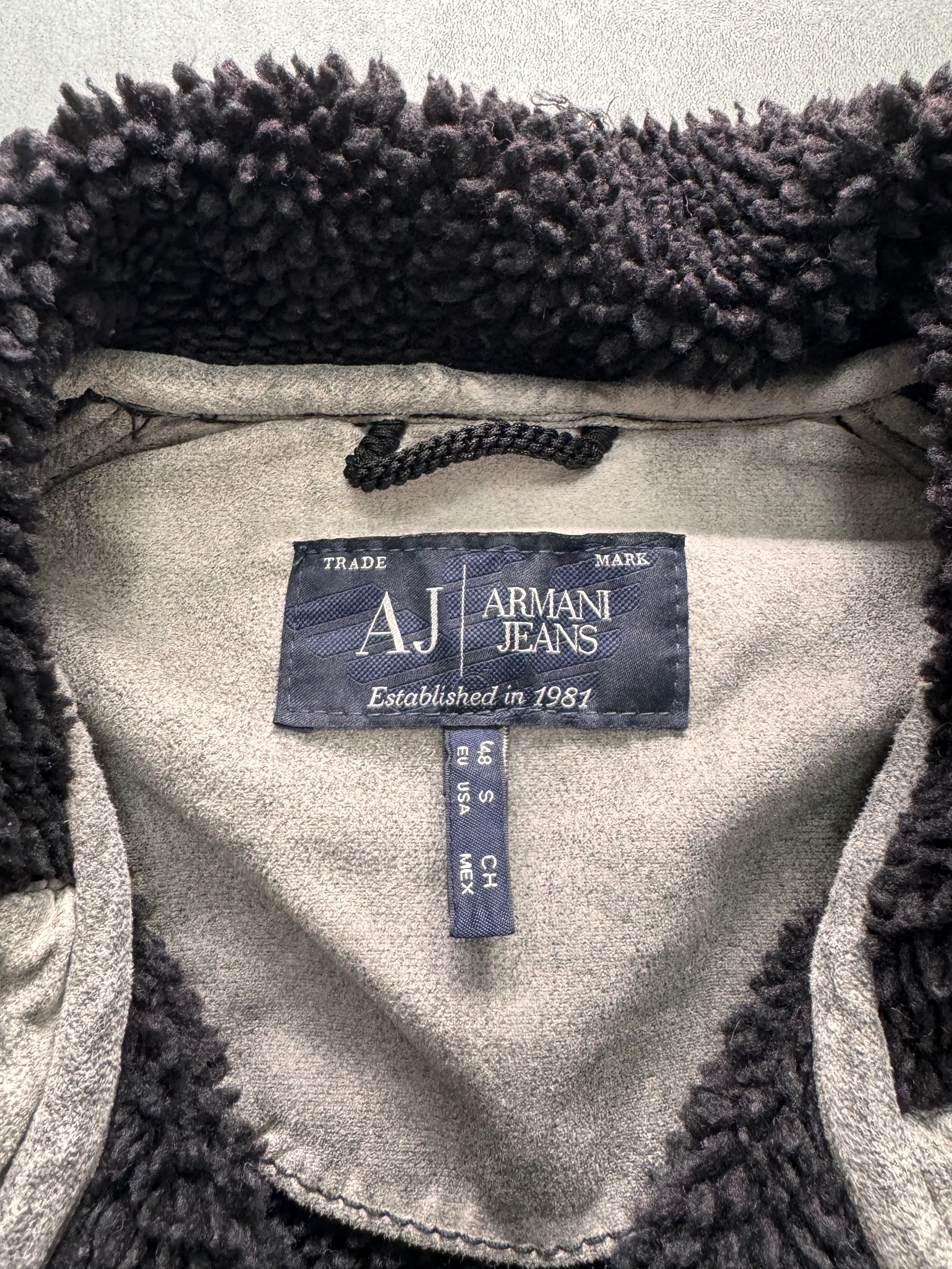 2000s Armani Acid Grey Asymmetrical zip Jacket - Image 5