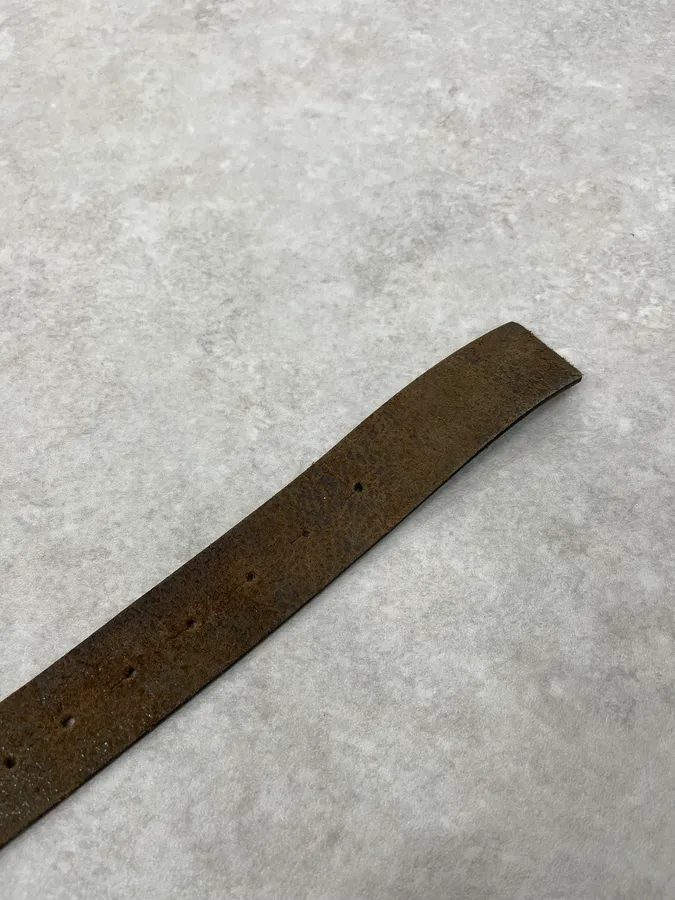 2000s Armani AJ Brown Leather Belt - Image 6