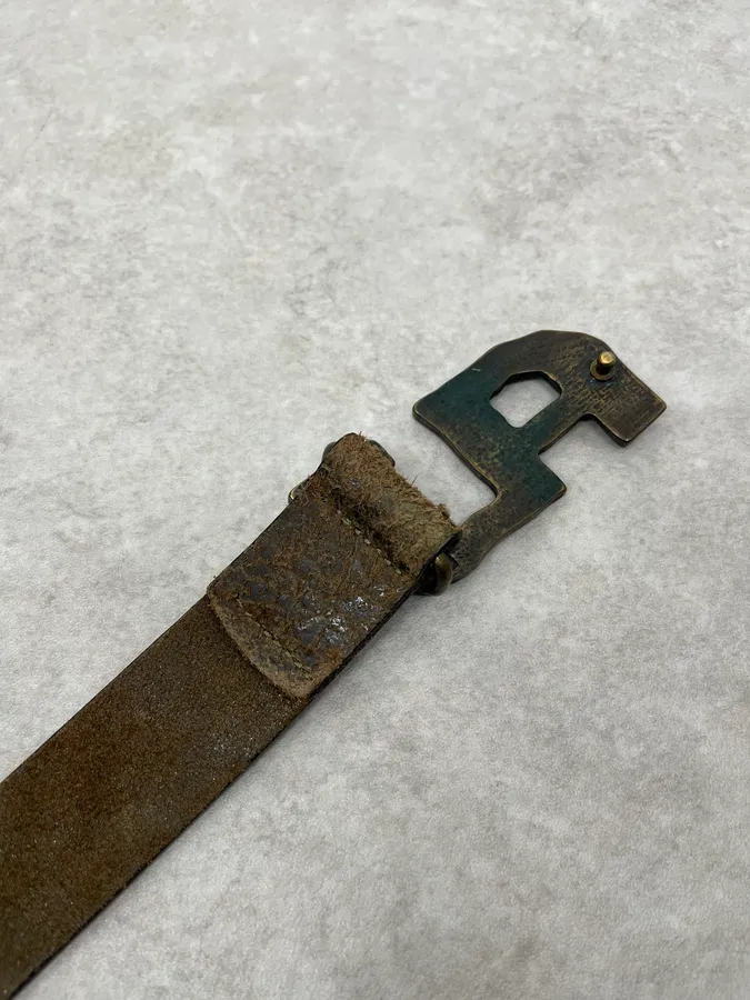 2000s Armani AJ Brown Leather Belt - Image 7