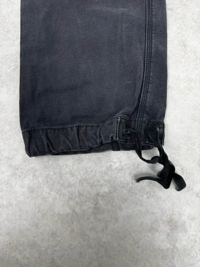 2000s Armani Black Cargo Pants - Image 12