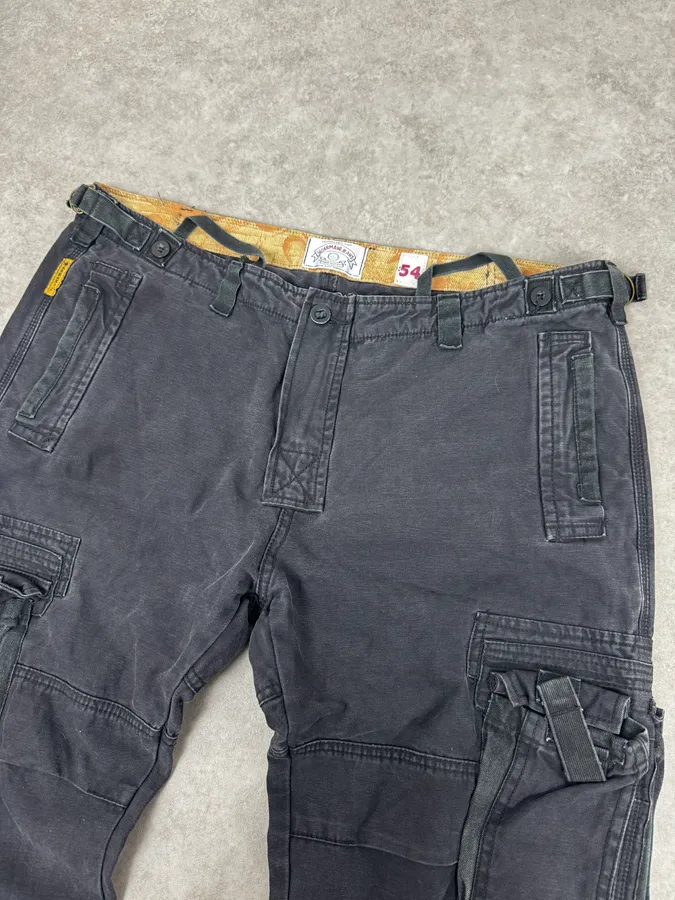 2000s Armani Black Cargo Pants - Image 6