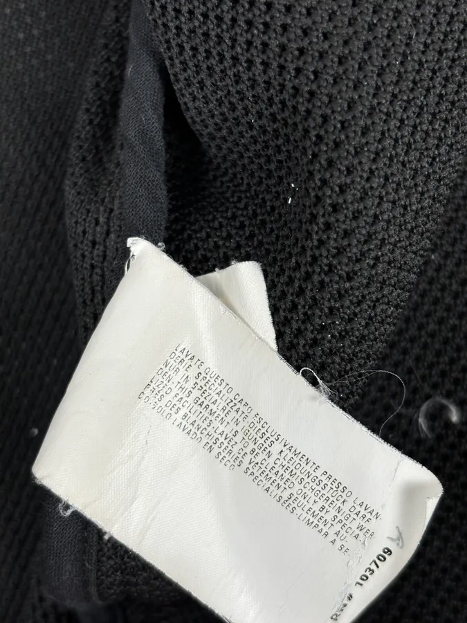 2000s Armani Black Hybrid Biker Leather Jacket - Image 13