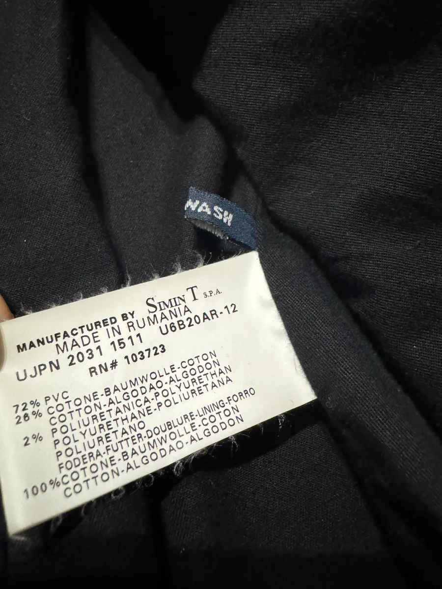 2000s Armani Black Minimalist Eroded Leather Jacket - Image 11