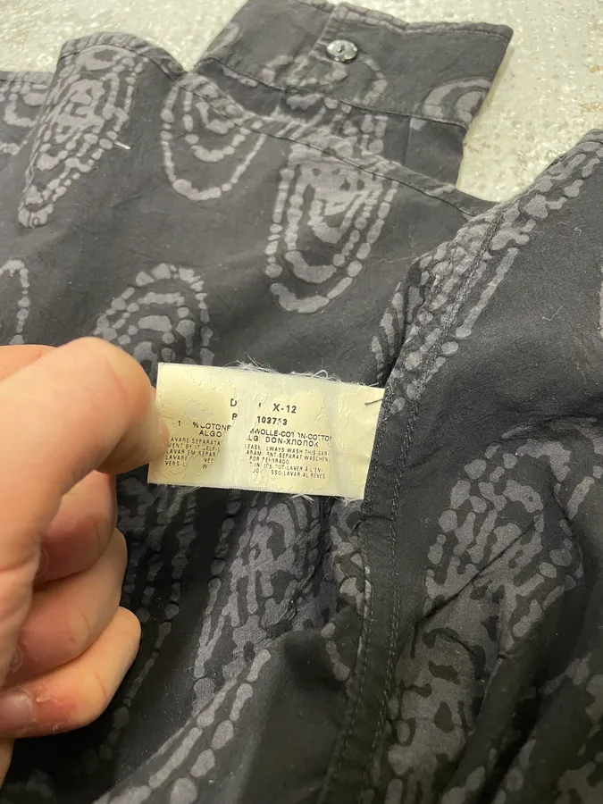 2000s Armani Black Psycho Shirt - Image 10