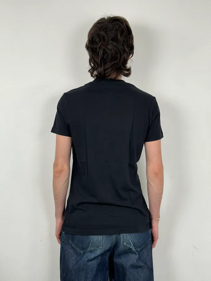 2000s Armani Black Time Tools Print T-Shirt - Image 3