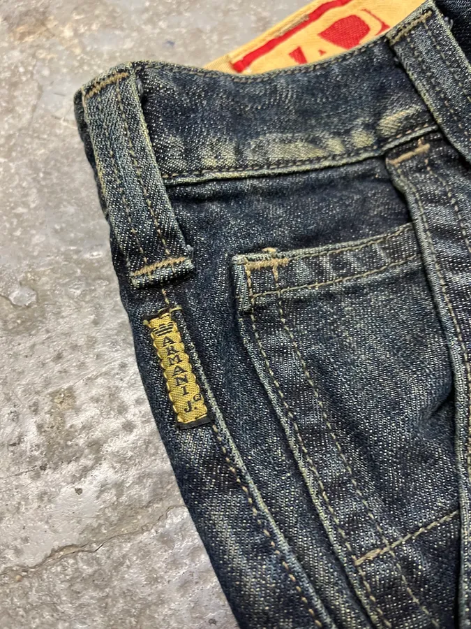 2000s Armani Blue Denim Cargo Jeans - Image 14
