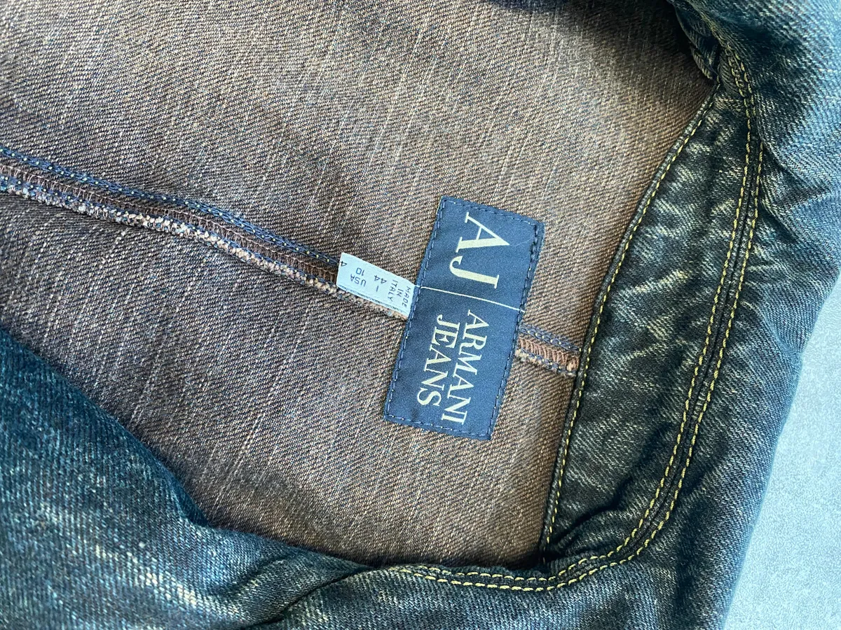 2000s Armani Blue Multi-Zips Denim Trench Coat - Image 8