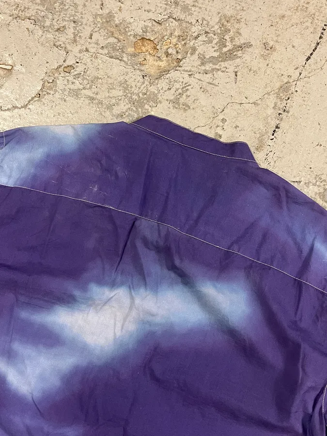 2000s Armani Blue Sky Cloud Shirt - Image 7