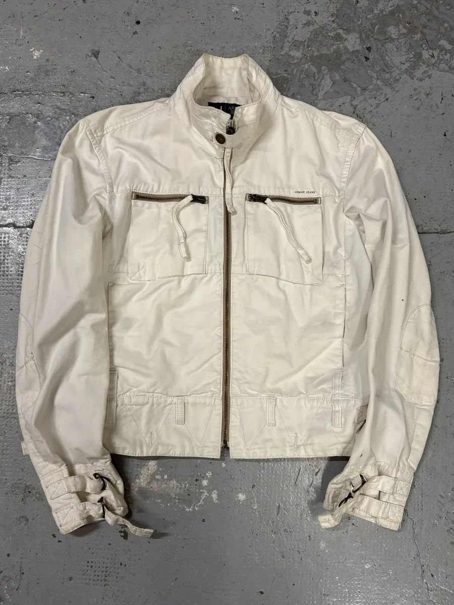 2000s Armani Bondage Light White Jacket