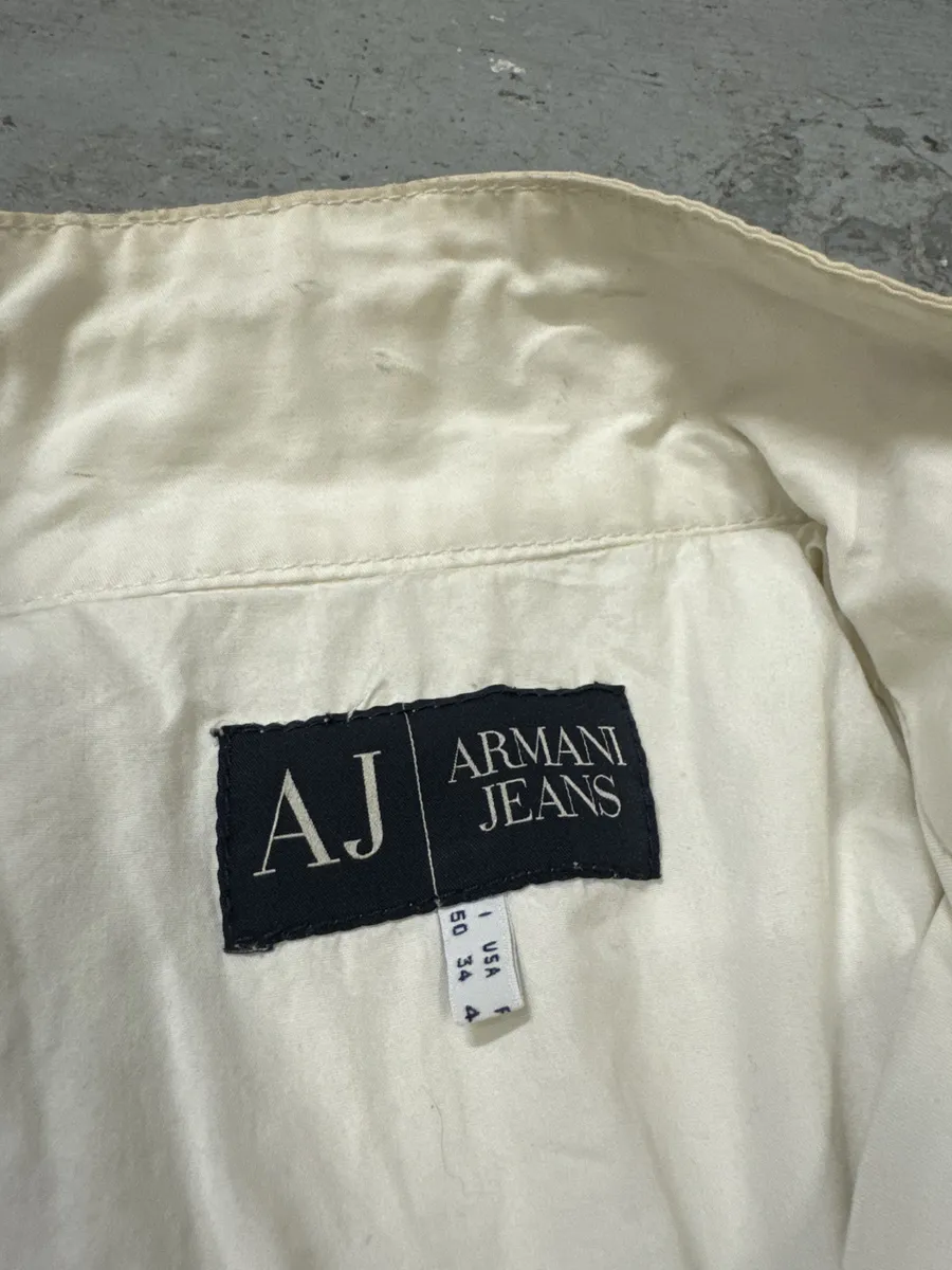 2000s Armani Bondage Light White Jacket - Image 13