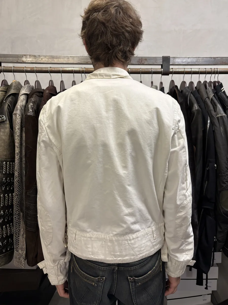2000s Armani Bondage Light White Jacket - Image 4