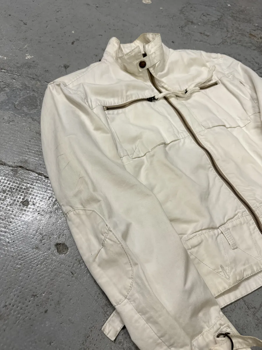 2000s Armani Bondage Light White Jacket - Image 7