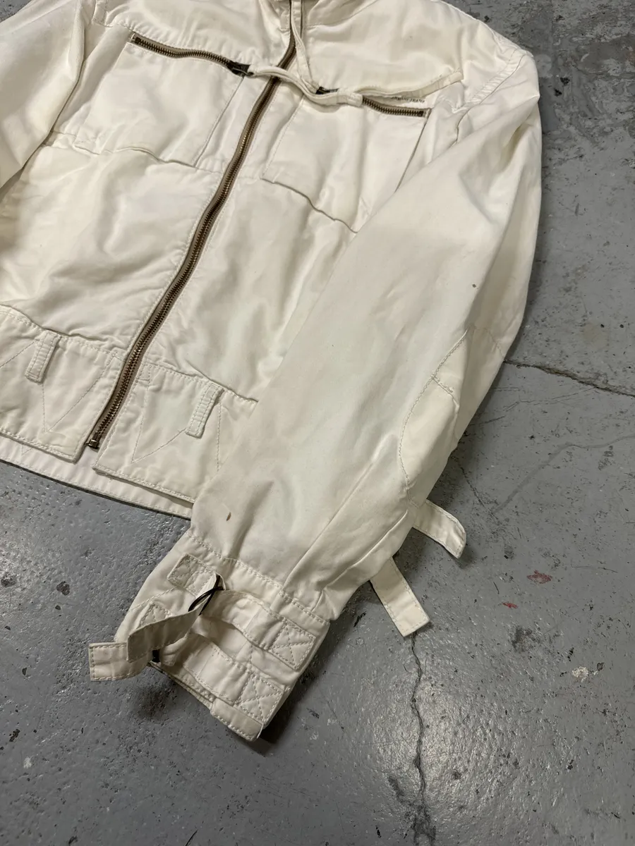 2000s Armani Bondage Light White Jacket - Image 8