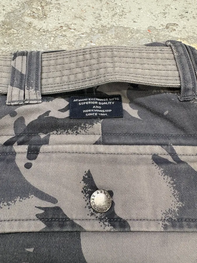 2000s Armani Camo Military Cargo Short - Image 7