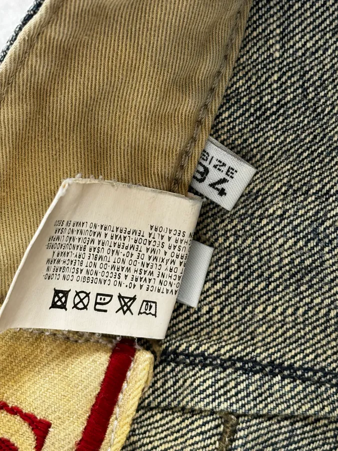 2000s Armani Cargo Blue Faded Denim Jeans - Image 14