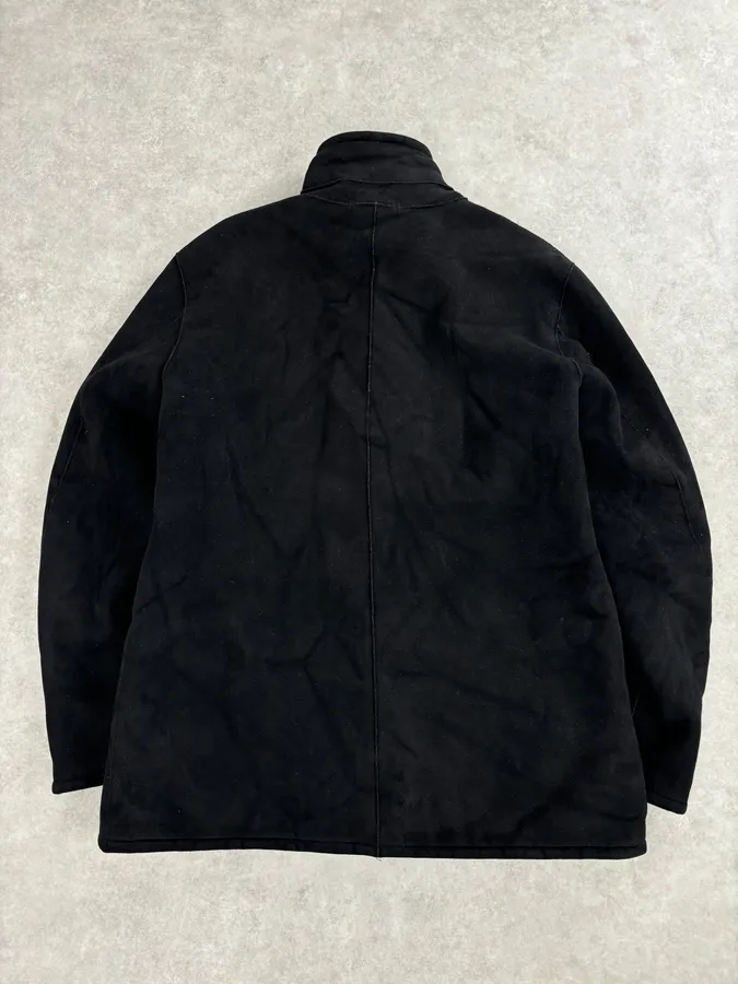 2000s Armani Collezioni Black Faux Fur Coat - Image 5