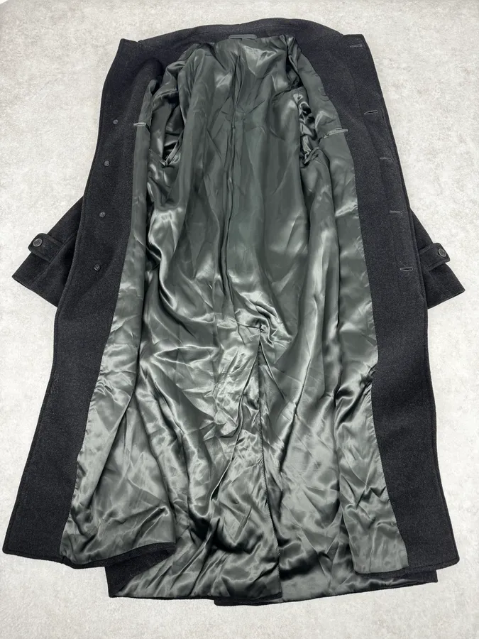 2000s Armani Collezioni Navy Wool Classy Trench Coat - Image 7