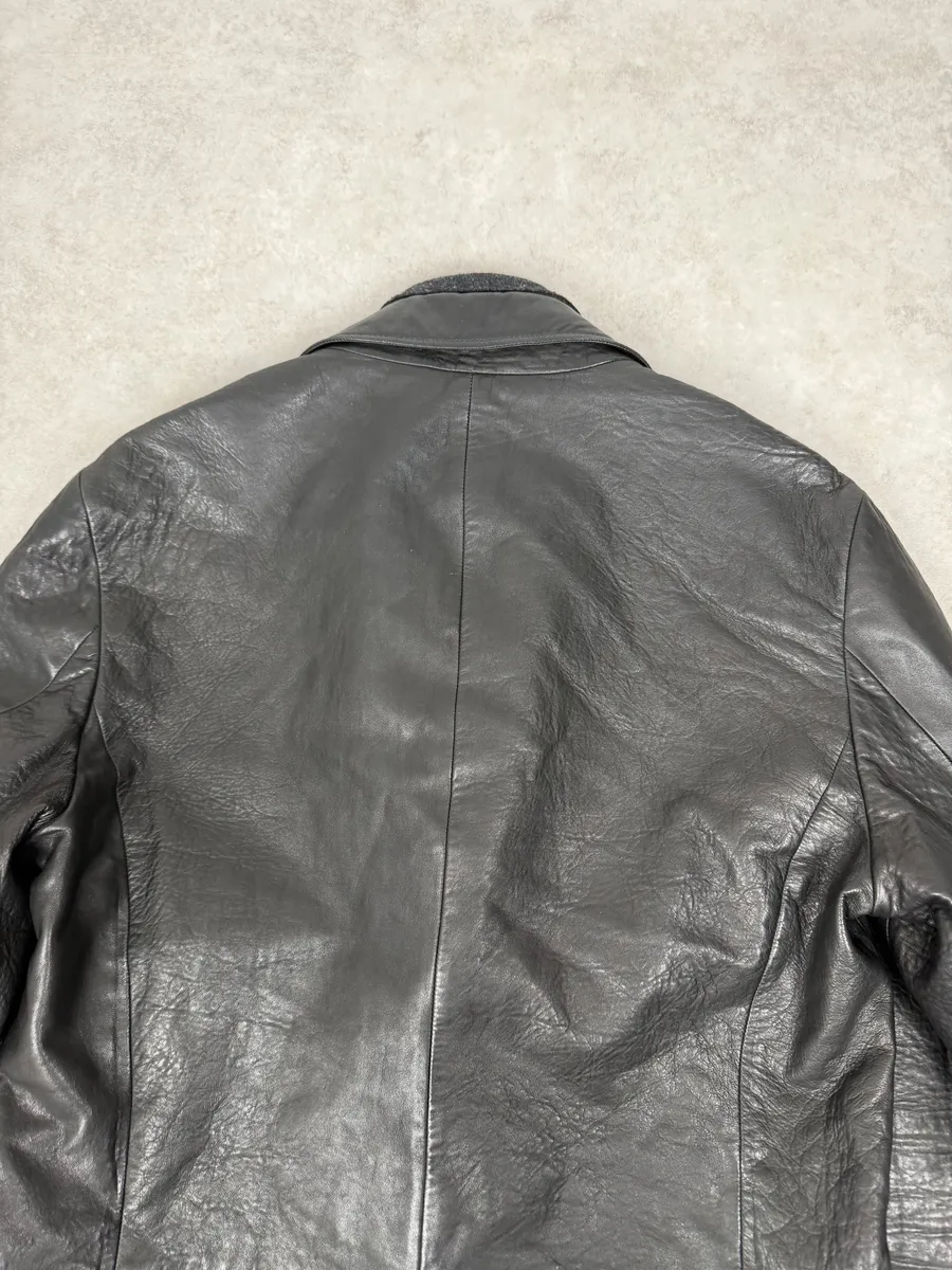 2000s Armani Faded Black Layered Blazer Jacket - Image 6