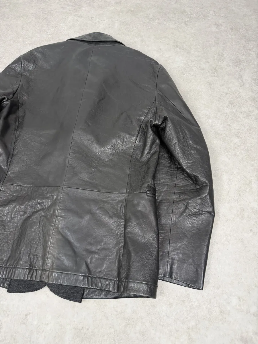 2000s Armani Faded Black Layered Blazer Jacket - Image 7