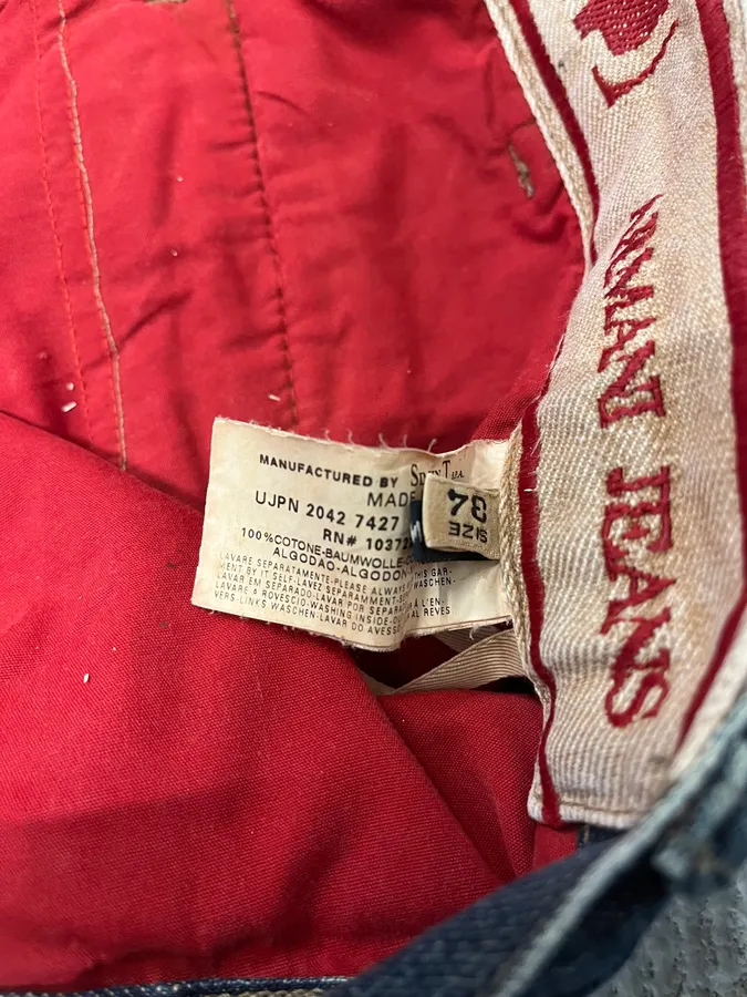 2000s Armani Faded Blue Denim Jeans - Image 12