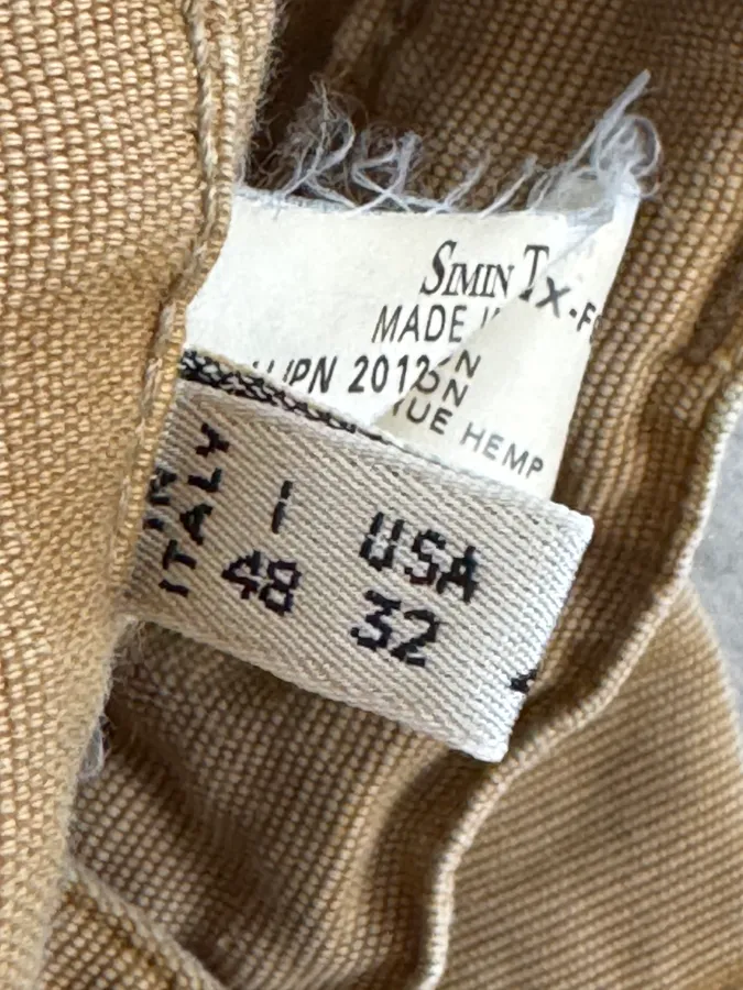2000s Armani Irregular Straight Relaxed Beige Pants - Image 12