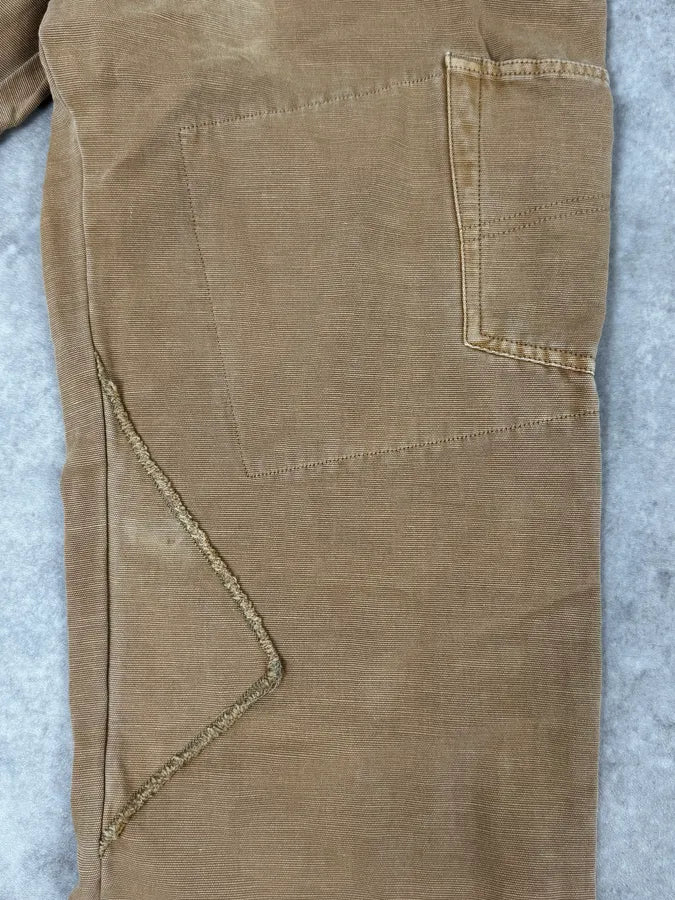 2000s Armani Irregular Straight Relaxed Beige Pants - Image 8