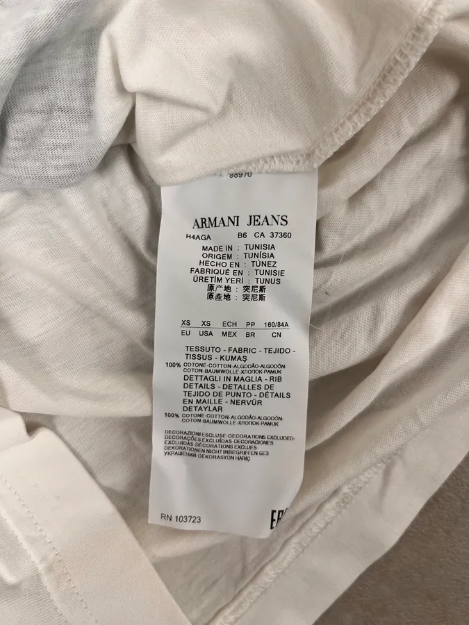 2000s Armani Madness Lady White T-Shirt - Image 8