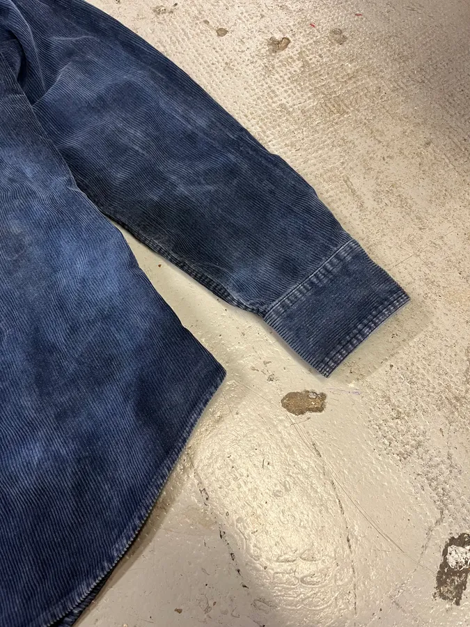 2000s Armani Navy Corduroy Shirt - Image 6