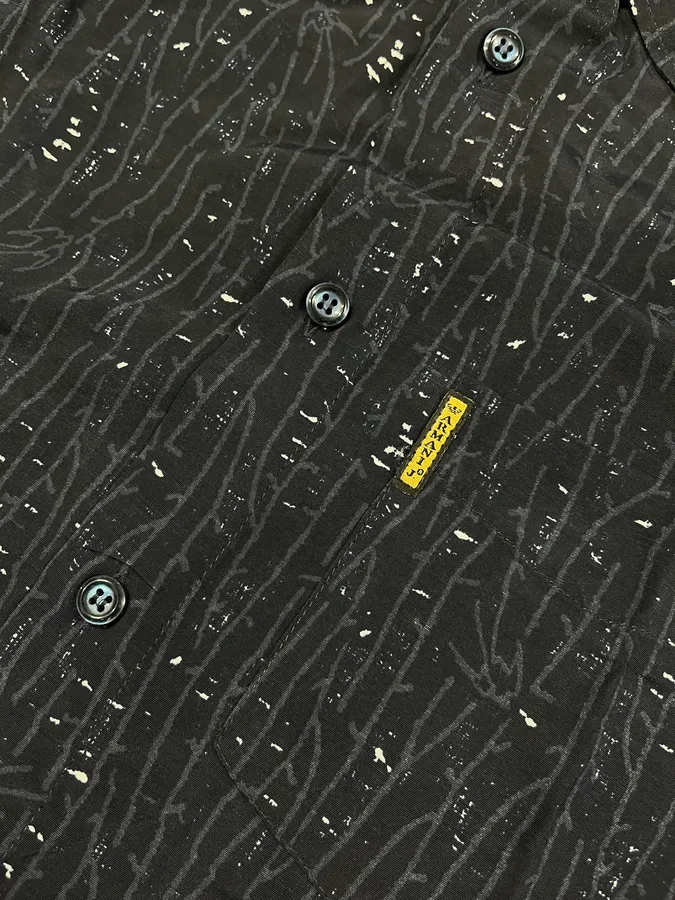 2000s Armani Navy Electrical Shirt - Image 8