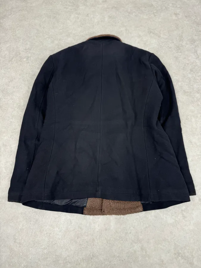 2000s Armani Navy Wool Peacoat Jacket - Image 9