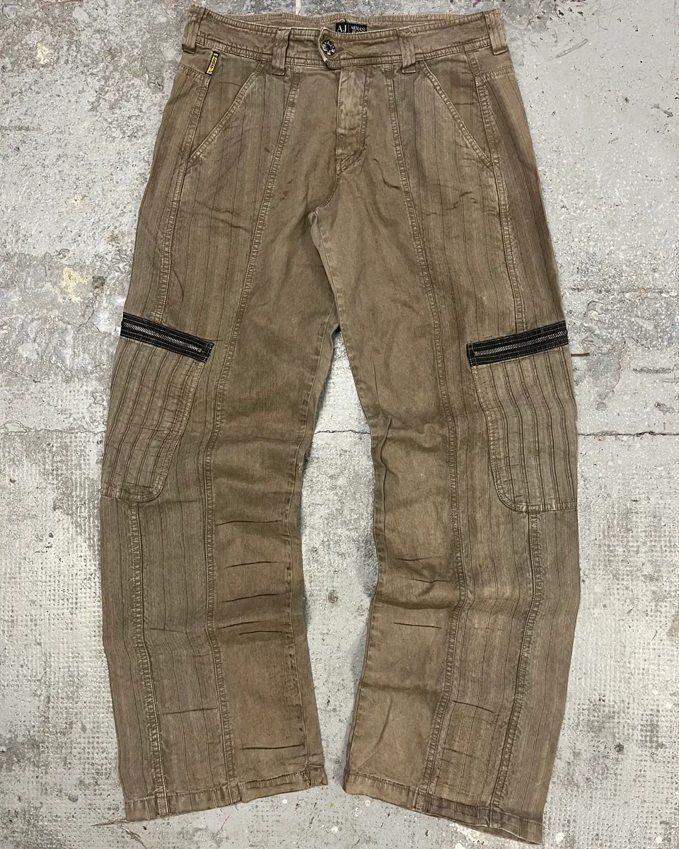 2000s Armani Olive Elevated Cargo Pants