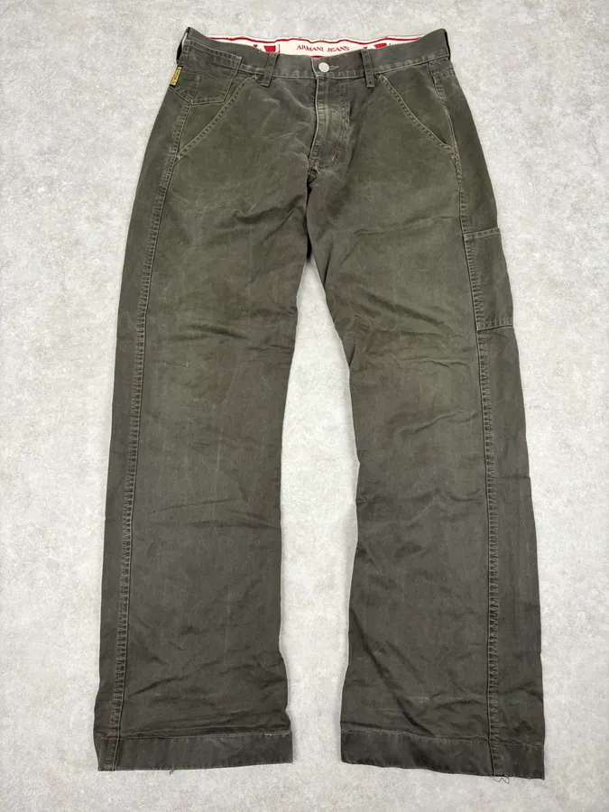 2000s Armani Olive Light Cozy Pants