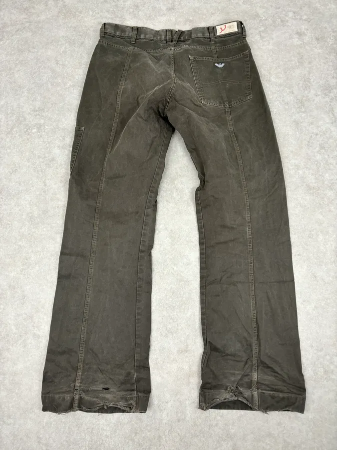 2000s Armani Olive Light Cozy Pants - Image 6