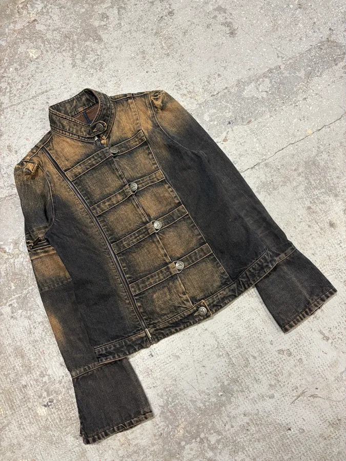 2000s Armani Samurai Denim Jacket - Image 2